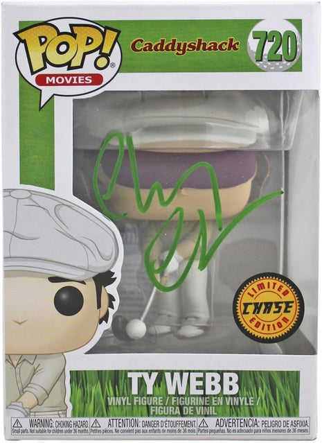 Chevy Chase Caddyshack Signed LE Blindfold Variant Funko Pop Vinyl Figure BAS 1 - Beckett Authentication - Movie Figurines