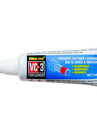Vibra-TITE 213 VC-3 Threadmate Threadlocker, -65 to 165 Degree F, 5mL Tube, Red