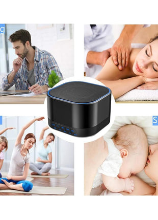 Magicteam Sound White Noise Machine with 20 Non Looping Natural Soothing Sounds and Memory Function 32 Levels of Volume Powered by AC or USB and Sleep Sound Timer Therapy for Baby Kids Adults
