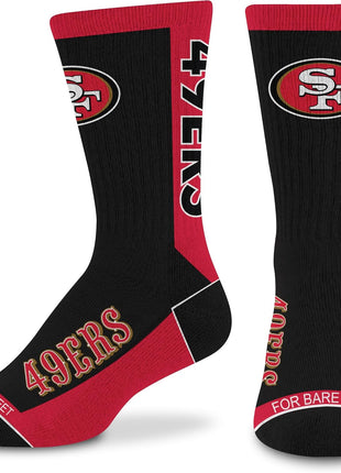 For Bare Feet NFL Unisex Kids Nfl Mvp Crew Sock Youth