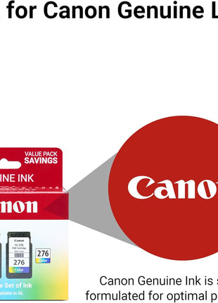 Canon PG-275 / CL-276 Genuine Ink Value Pack (2 Cartridges), Compatible with TS3520/3522/4722/3720/3722, TR4720