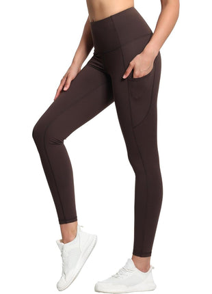 THE GYM PEOPLE Thick High Waist Yoga Pants with Pockets, Tummy Control Workout Running Yoga Leggings for Women (Medium, Black)