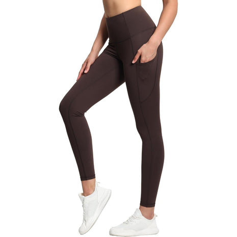 THE GYM PEOPLE Thick High Waist Yoga Pants with Pockets, Tummy Control Workout Running Yoga Leggings for Women (Medium, Black)