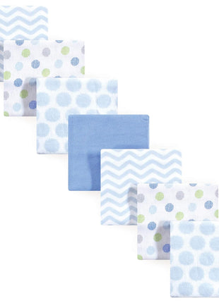 Luvable Friends Unisex Baby Cotton Flannel Receiving Blankets, Basic Elephant 7-Pack, One Size