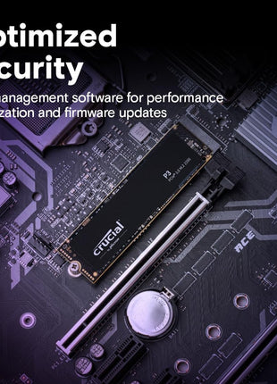 Crucial P3 PCIe Gen3 NVMe 500GB SSD, Up to 3,500MB/s Read, Laptop & Desktop (PC) Compatible, Solid State Drive – CT500P3SSD8