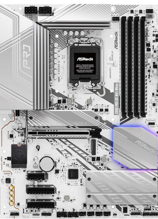 ASRock Z890 Pro RS WiFi 6E White Intel Core Ultra LGA1851 RL-ILM DDR5 8666 MHz 256 GB ATX Motherboard M.2
