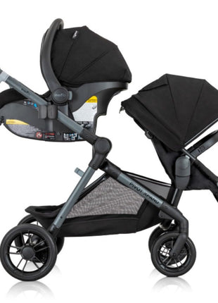 Evenflo Pivot Xpand Modular Travel System with LiteMax Infant Car Seat (Ayrshire Black)