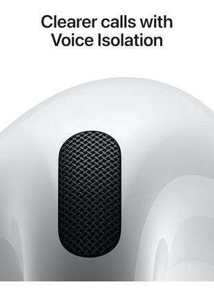Apple AirPods 4 Wireless Earbuds, Bluetooth Headphones, Personalized Spatial Audio, Sweat and Water Resistant, USB-C Charging Case, H2 Chip, Up to 30 Hours of Battery Life, Effortless Setup for iPhone