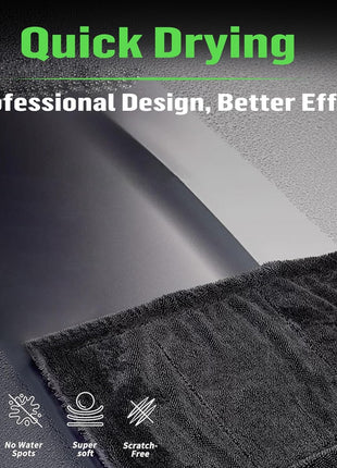 Deedlite Bath Wipes Shower Cleaning Cloths, Premium Car Drying Towel | Ultra Absorbent Twisted-Loop Design| Microfiber Towel for Car, Shower Cabin, Household