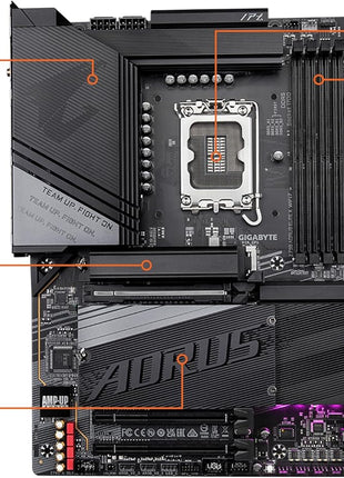GIGABYTE Z790 AORUS Elite X WIFI7 LGA 1700 ATX Motherboard, Support Intel Core 14th/13th/12th Gen, DDR5, 16+1+2 Power Phase, 4X M.2, PCIe 5.0, USB-C 3.2, WIFI7, 2.5GbE, Q-Flash, EZ-Latch, RGB Fusion