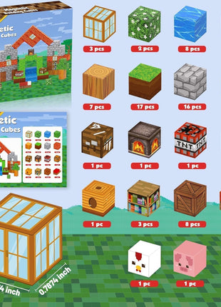 Goody King Magnetic Blocks |100PCS Magnetic Building Cube Game, Constructions Toys for Boys & Girls Age 3-4, 5 6 7 8 9 10, STEM Montessori Stacking Toy, Sensory Tiles Building Birthday for Toddlers