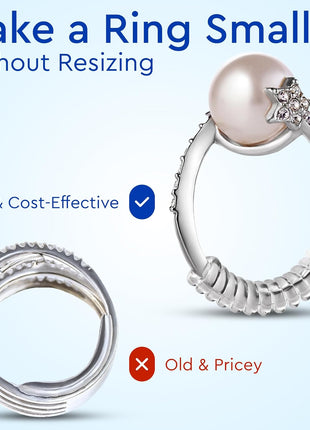 Ring Sizer Adjuster for Loose Rings - 12 Pack, Guards, Spacers & Tighteners, Fits Bands Up to 6mm, Reduces Size by 0.5-1.5, Invisible Design for Women & Men by 5 STARS UNITED