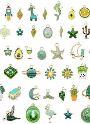 30pcs Mixed Enamel Charms Pendants for Jewelry Making Bulk lot Necklace Earrings Bracelet Craft Findings