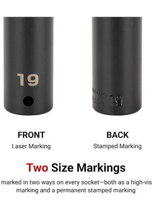 TEKTON 1/2 Inch Drive x 21 mm Deep 6-Point Impact Socket | SID23121