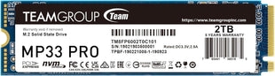 TEAMGROUP MP33PRO 2TB SLC Cache 3D NAND TLC NVMe 1.3 PCIe Gen3x4 M.2 2280 Internal SSD R/W Speed Up to 3500/3000 MB/s Laptop & Desktop TM8FPD002T0C101