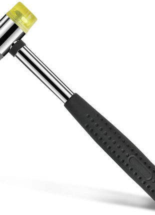Small Rubber Mallet Hammer – 25 mm Lightweight Double-Sided Rubber and Plastic Head | Non-Slip Ergonomic Grip | Durable, Scratch-Free Tool for Jewelry Making & Repair, Delicate Craft, Furniture Setup