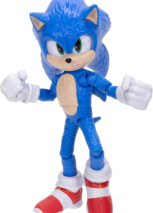 Sonic The Hedgehog 3 Movie Action Figures 5-Inch Collector Toy Figure, Highly Articulated for Boys Girls - Officially Licensed The Hedgehog 3 Movie Product | Sonic The Hedgehog Movie 5 Inch Action Figure Wave 1 - Sonic