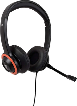 V7 Stereo Headset, Over-The-Head, Red/Black HU540E