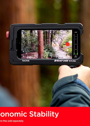 BEASTGRIP x SanDisk Beastcage iPhone 15 Pro Max Creator Kit - Includes iPhone 15 Pro Max Cage, Handle, and SSD Mount - Video Rig for Filming - SD3WLCC005-000T-WW