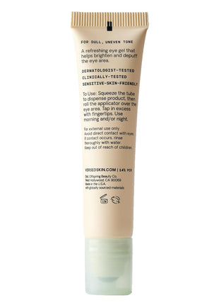 Versed Weekend Glow Eye Gel - Caffeine Under Eye Cream for Dark Circles - Vitamin C Treatment for Dark Spots, Wrinkles & Bags for Under Eyes - (.5 oz)
