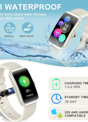 Fitness Tracker, Step Counter with 24/7 Heart Rate Blood Oxygen Sleep Monitor, Fitness Watch with 100+ Sports Modes, Waterproof Activity Smart Watches for Women Men Android iOS