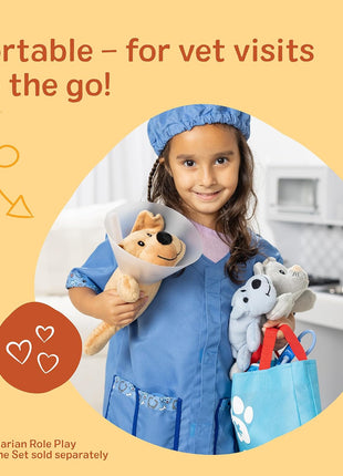 Melissa & Doug Examine and Treat Pet Vet Play Set, 24-Piece Animal Doctor Playset with Dog & Cat Plushies, Pet Doctor Kit & Accessories, Preschool Toys for Girls & Boys Ages 3+