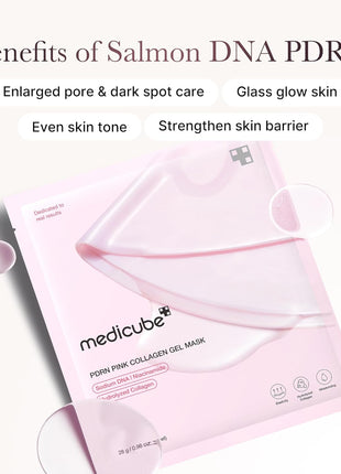 medicube Jelly Gel Mask with Salmon DNA PDRN Pink Collagen | Overnight Face Mask for Glass Glow Skin | Elasticity, Hydrating, Firming and Moisturizing | Korean Skincare, 28g x 4ea