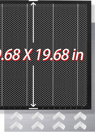 YOOPAI Honeycomb Laser Bed 500x500mm Honeycomb Working Table with Aluminum Panel for Laser Cutter Engraver Accessories, Desktop Protection, Fast Heat and Smoke Dissipation 19.68 inchx19.68 inch