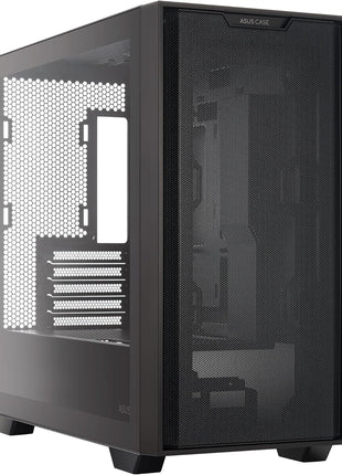 ASUS A21 Black Micro ATX PC Case Supports BTF Hidden Connector Technology, Graphics Cards up to 380mm, 360mm Coolers, & ATX PSUs, Includes Porous Front-Panel mesh, 2 Year Warranty