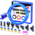TAILONZ PNEUMATIC Blue 6mm OD 4mm ID Polyurethane PU Air Hose Pipe Tube Kit 10 Meter 32.8ft