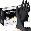 Schneider Gloves Disposable Latex Free, Black Nitrile Gloves Medium Powder Free for Medical, Cooking, Cleaning, Food Prep