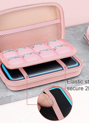Fintie Carrying Case for Nintendo New 2DS XL LL/New 3DS / 2DS / 3DS XL LL, Protective Hard Shell Portable Travel Cover Pouch with Game Card Slots & Inner Pocket, Rose Gold
