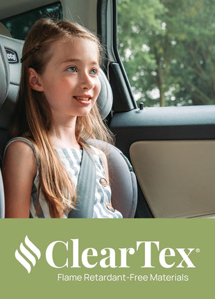 Chicco KidFit ClearTex Plus 2-in-1 Belt-Positioning Booster Car Seat | Obsidian, belt-positioning booster seat, ages 4+, 40-100 lbs, DuoGuard protection, ErgoBoost foam, flame retardant-free