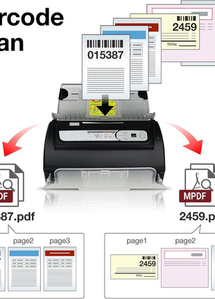 Plustek PS186 Desktop Document Scanner, with 50-Pages Auto Document Feeder (ADF). for Windows 7/8 / 10/11 (Intel/AMD only)