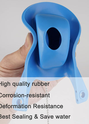 iFealClear 3-Inch Toilet Flapper Replacement Compatible with Gerber 99-788 | Thick Rubber Seal Toilet Flapper w/ Adjustable Stainless Steel Chain, Water Conserve High Performance, Easy to Install, Blue