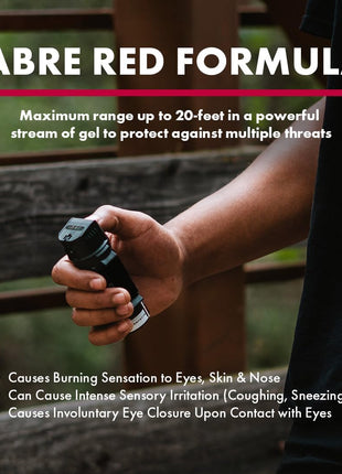 SABRE Crossfire Pepper Gel, Deploys At Any Angle, Maximizes Target Acquisition Against Multiple Threats, Belt Clip For Easy Carry, Fast Flip Top, Max Police Strength OC, Pepper Spray Option 1.5 fl oz
