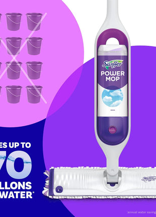 Swiffer PowerMop Liquid Floor Cleaner Refills, Solution for Power Mop, Fresh Scent, 2 Count Mopping Fluid Replacement Bottle, Spray Mops Cleaning Juice, No Bucket Needed, Multi-Surface and Wood