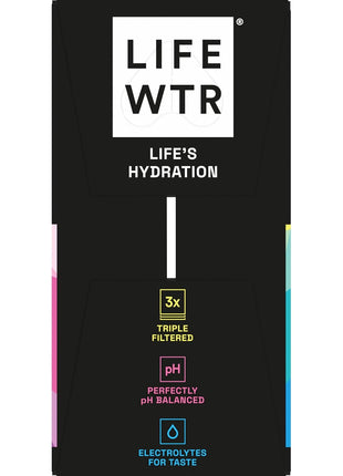 LIFEWTR Premium Purified Water, pH Balanced with Electrolytes, 100% recycled plastic bottles, 33.8 Fl Oz, 1L (Pack of 6)
