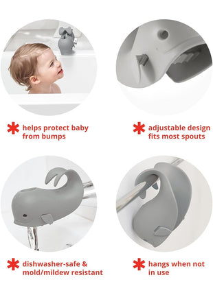 Skip Hop Baby Bath Spout Cover Universal Fit MOBY Grey
