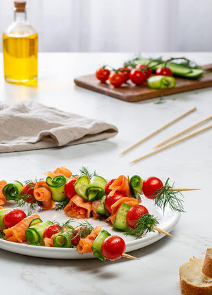 GUSTO [12 Inch - 100 Count] Bamboo Skewers for Shish Kabob, Grilling, Fruits, Appetizers, and Cocktails (Formerly Comfy Package)