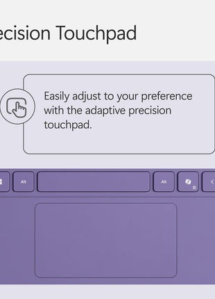 Microsoft Surface Pro Keyboard for Surface Pro 12" Device, Keyboard Only, Alcantara Material, Violet