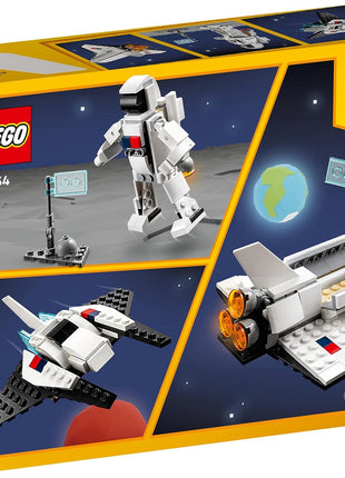 LEGO Creator 3 in 1 Space Shuttle Toys - Space Toys Building Set for Boys & Girls, Ages 6+ - Option to Build 2 Spaceships or Astronaut - Educational Gift for Kids Birthday & Holidays - 31134