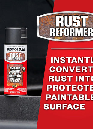 Rust-Oleum 248658 Stops Rust Reformer Spray Paint, 10.25 oz, Matte Black