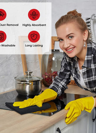 AIDEA Microfiber Cleaning Cloth 24 Pack, Microfiber Towels for Cars, Soft & Absorbent Cleaning Rags, Premium Lint Free Shop Towels for House, Kitchen, Car, 12inx16in