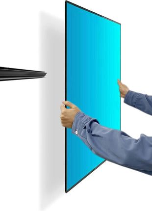 No Stud TV Wall Mount, Drywall Studless TV Hanger No Damage, No Drill, Non Screws, Dry Wall Flat Screen TVs Easy Install Bar Bracket fits VESA 12-55 inch TVs up to 99 lbs, Include Hardware Levels