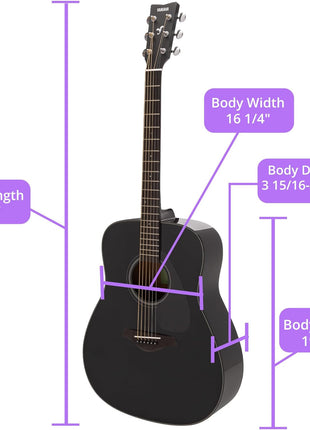 Yamaha FG800J Solid Spruce Top, Traditional Western Gloss Finish Body, 6 String Right Handed Acoustic Guitar with Rosewood Fingerboard and Bridge (Black), Dreadnought