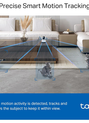TP-Link Tapo 2K QHD Pan/Tilt Security Camera for Pet Camera, Baby Monitor, Motion Detection, Motion Tracking, 2-Way Audio, Night Vision, Cloud &SD Card Storage, Works w/Alexa & Google Home(Tapo C220)