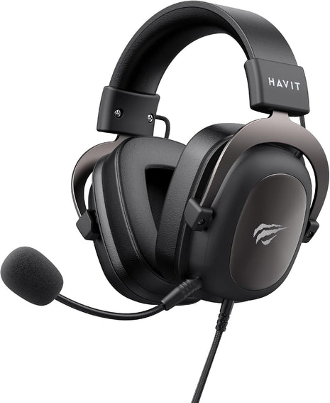 havit H2002d Gaming Headsets for PS4,PC, 53MM Drivers Surround Sound PS5 Headset with Mic Gaming Headphones with Mic Durable Aluminum Frame Valentines Gifts for Men
