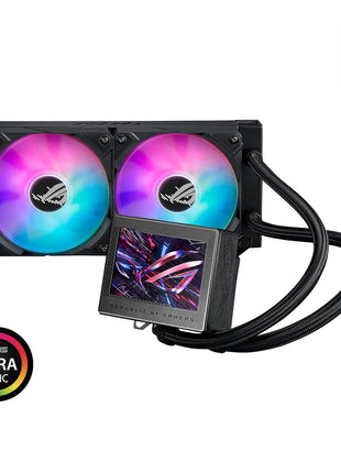 ASUS ROG Ryujin III 360 ARGB All-in-one Liquid CPU Cooler with 360mm Radiator. Asetek 8th gen Pump, 3X Magnetic 120mm ARGB Fans (Daisy Chain Design), 3.5" LCD Display, 6 Year Warranty