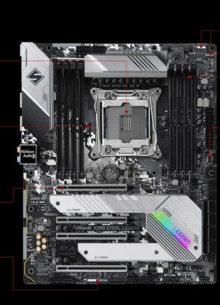 ASRock X299 Steel Legend LGA2066 ATX Motherboard | Intel Core X-Series | DDR4 4200+ (OC) | Dual M.2 | USB 3.2 Gen2x2 | Dual Intel LAN | 11 Phase Power | RGB Lighting